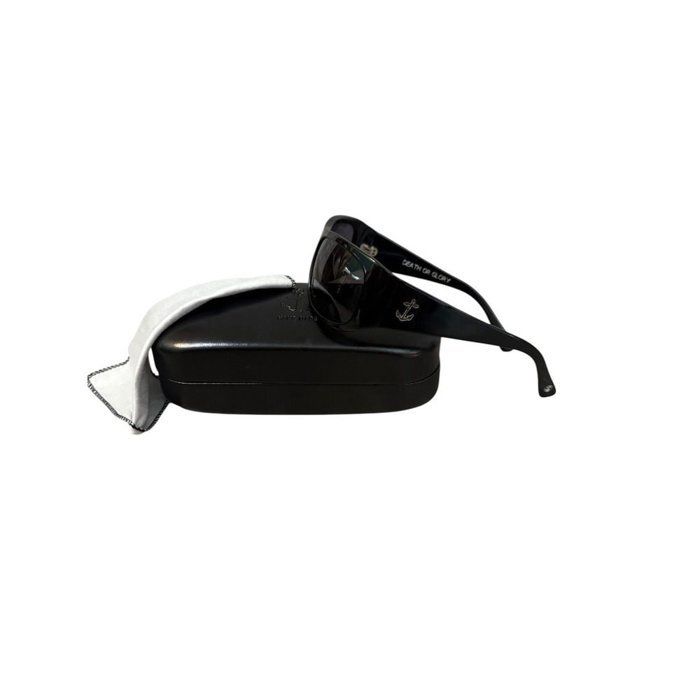 Tres‎ Noir Black Death or Glory 012 Anchor Wrap Around Sunglasses w/ CaseY2K - Picture 14 of 16